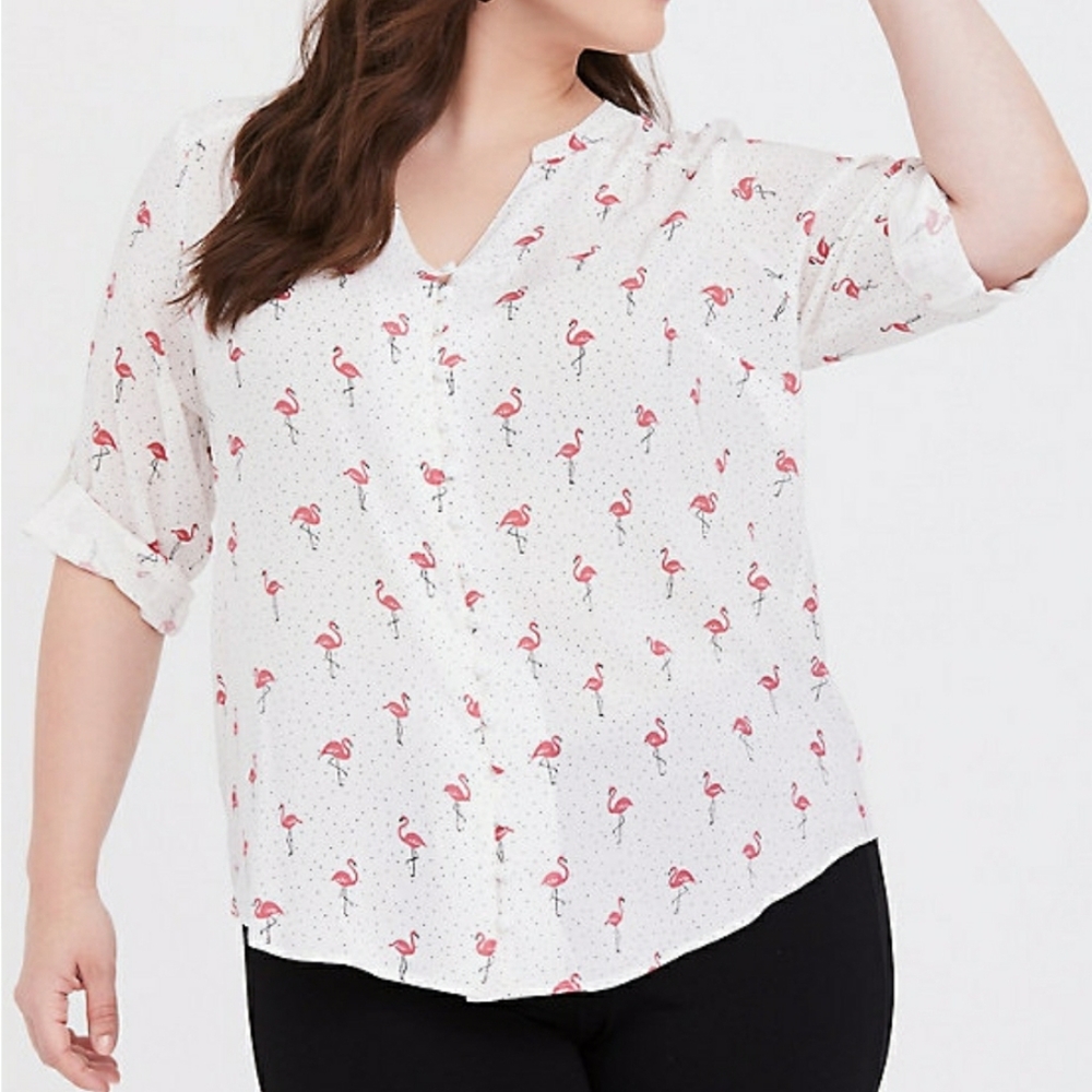 **SOLD**Flamingo blouse